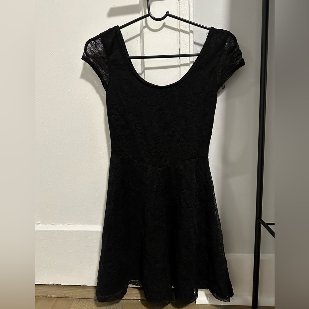 Black lace dress